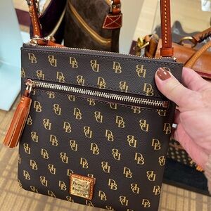 Dooney & Bourke Brown and Gold Crossbody Bag